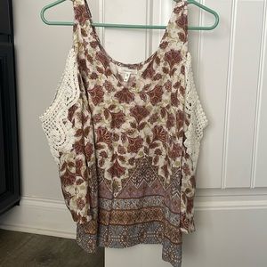 This tank top is off the shoulder